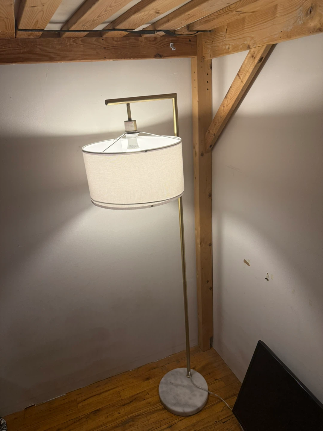 Floor Lamp with Marble Base
