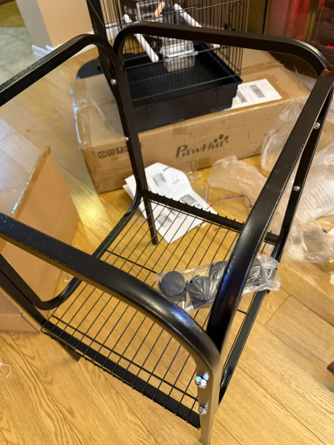 New PawHut Rolling Bird Cage with Stand image indicator(5)