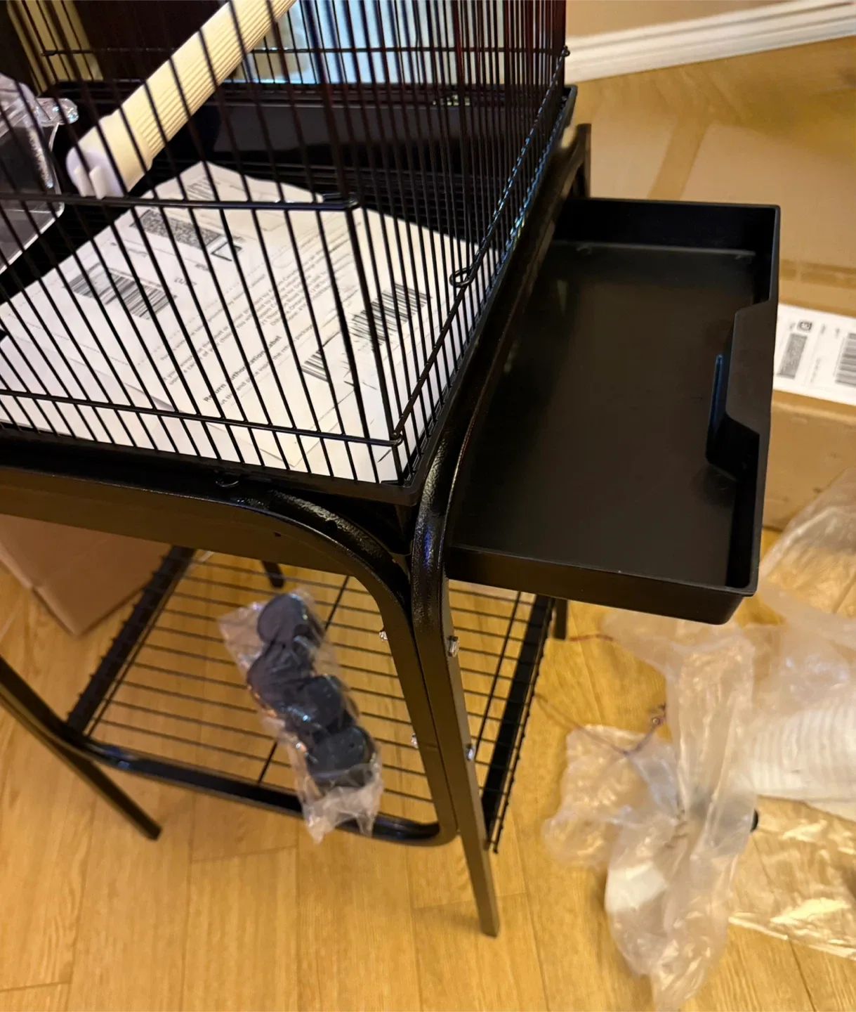 New PawHut Rolling Bird Cage with Stand image indicator(8)