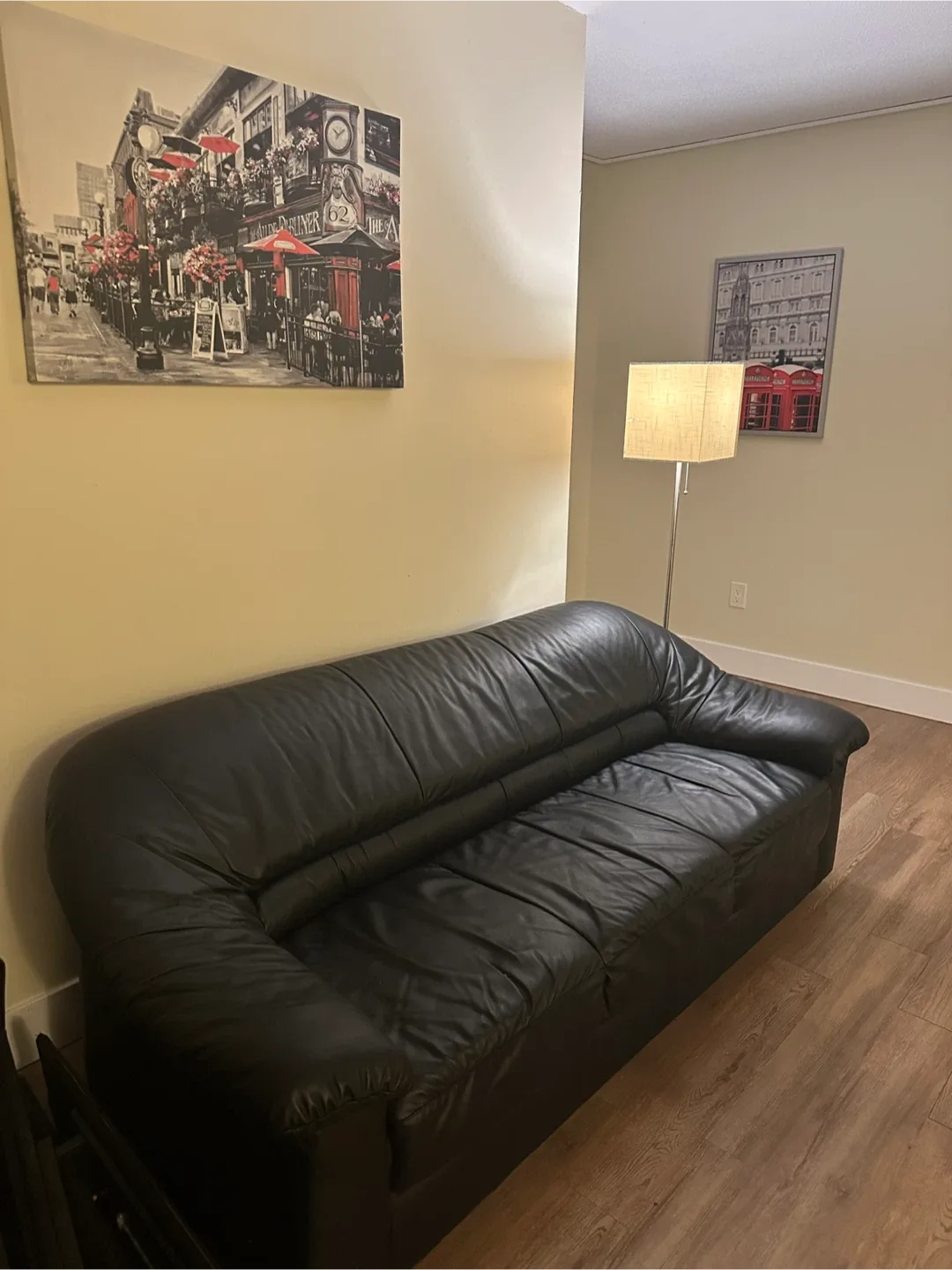 Black Leather Sofa thumbnail