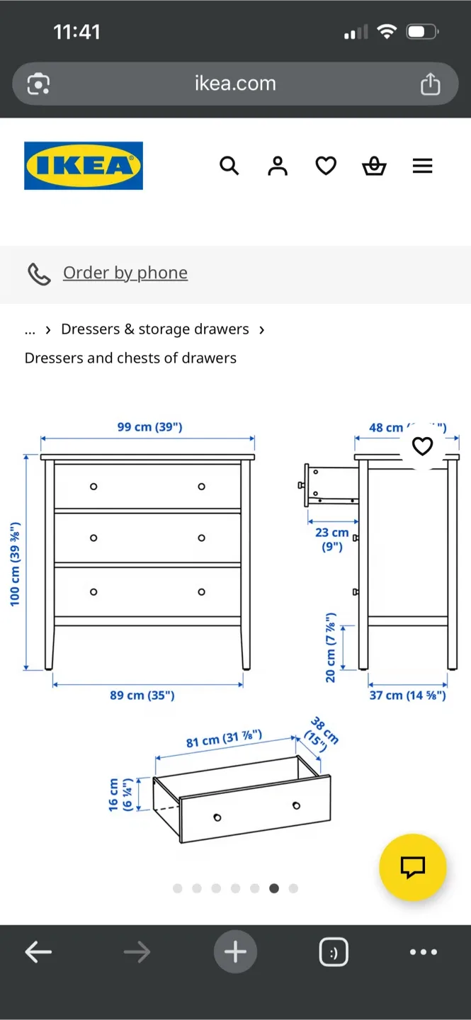 IKEA gullaberg 3-Drawer Dresser - Black-brown image indicator(2)