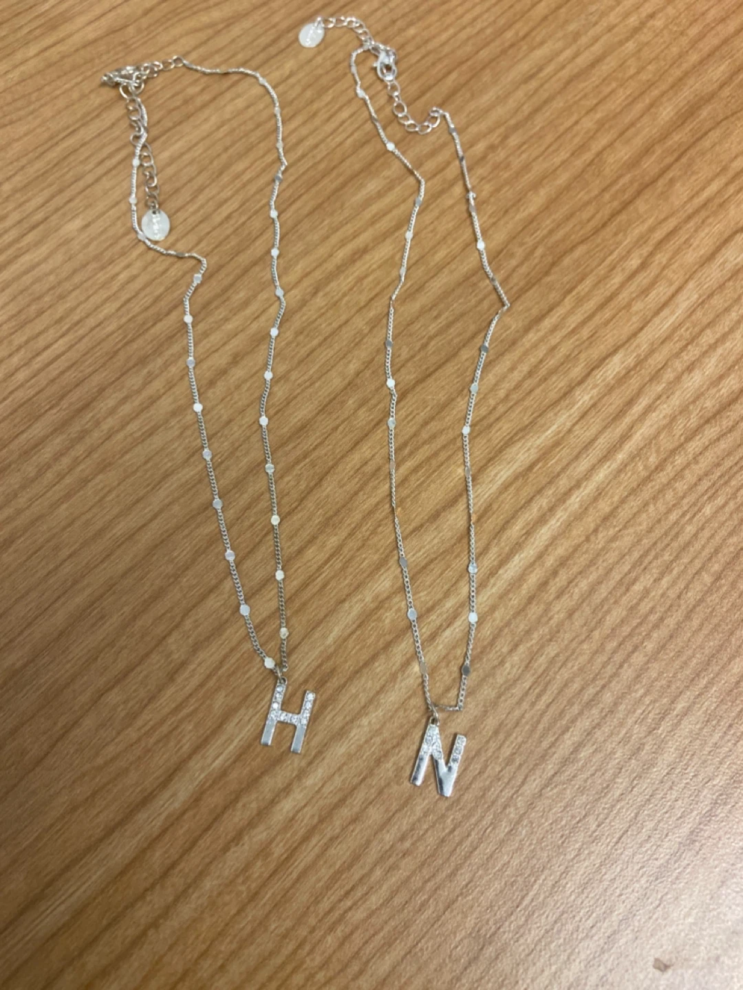 Letter Pendant Necklaces - H & N