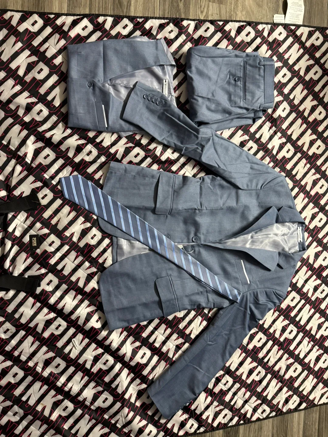 Men's Blue Suit with Vest and Tie thumbnail