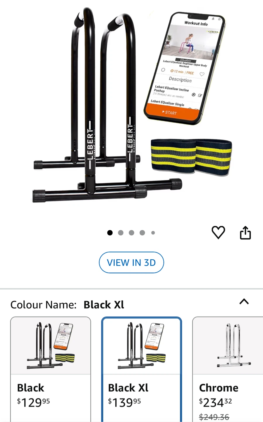 Lebert Fitness Equalizer Bars - Black XL - photo 3