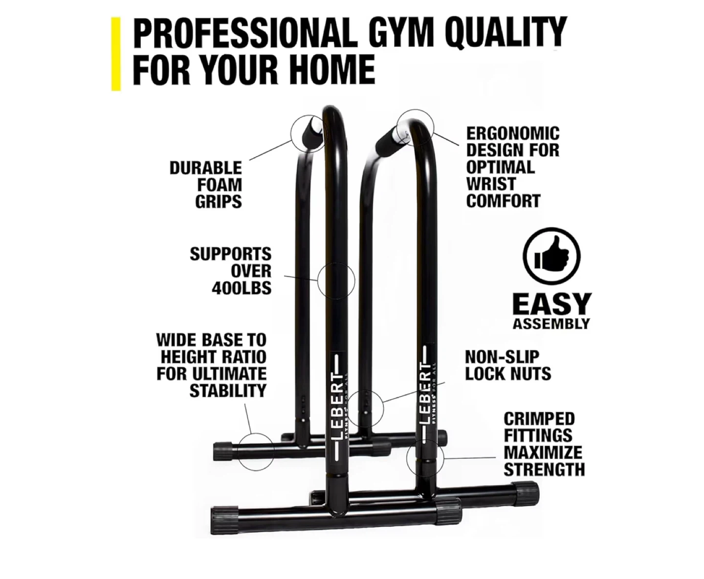 Lebert Fitness Equalizer Bars - Black XL