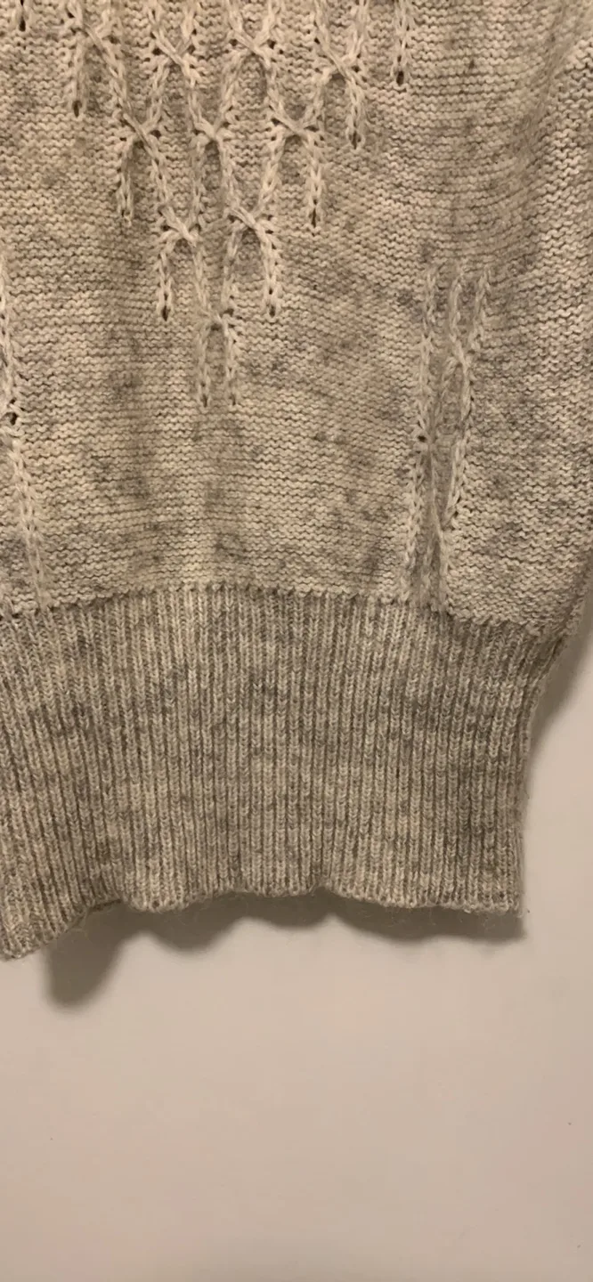 Mohair Beige Knit Turtleneck Sweater image indicator(3)