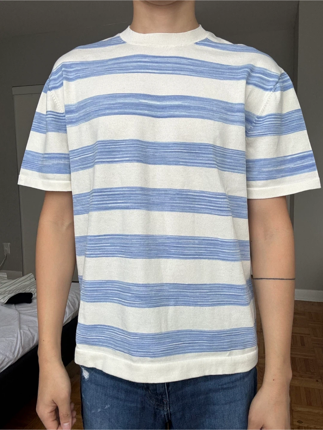 MNG (Mango) Striped T-Shirt - Size S