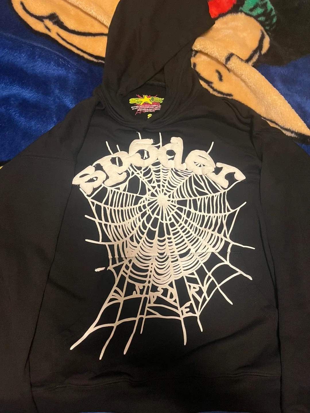 Sp5der Black Web Hoodie (SEND OFFERS)
