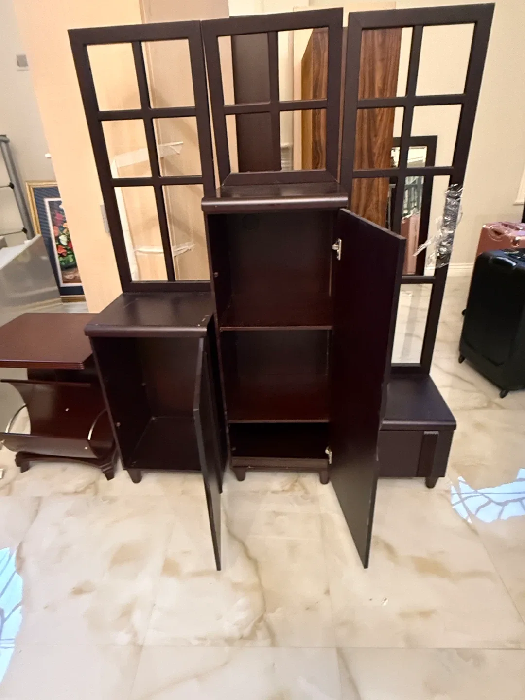 Dark Brown Wooden Cabinet image indicator(2)