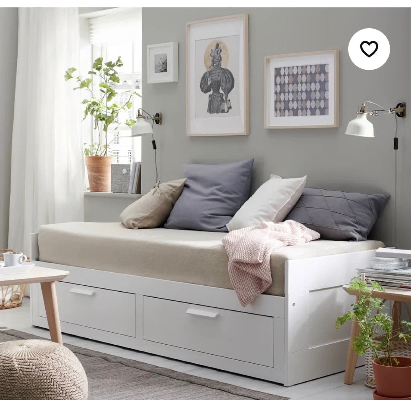 IKEA Hemnes Daybed Frame w/ 3 Drawers image indicator(5)