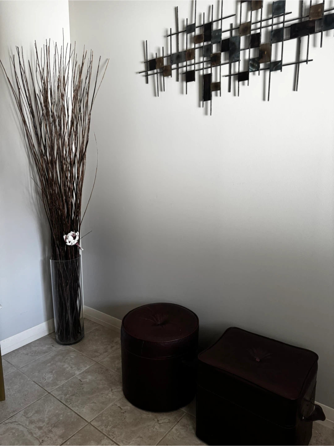 Set 2 - Home Decor: Decorative Branches in Glass Vase - photo 2
