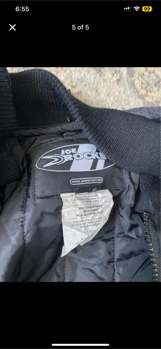 Joe Rocket Black Motorcycle Jacket - Size XL - photo 5