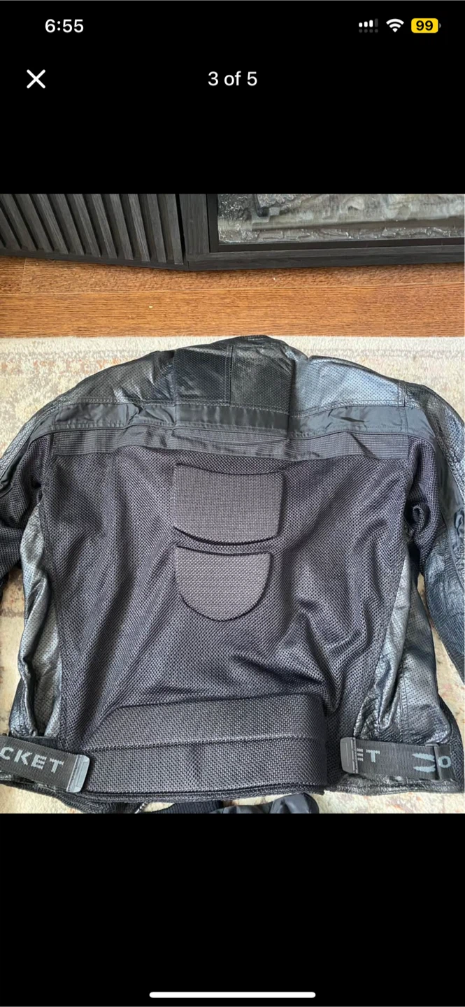 Joe Rocket Black Motorcycle Jacket - Size XL - photo 3