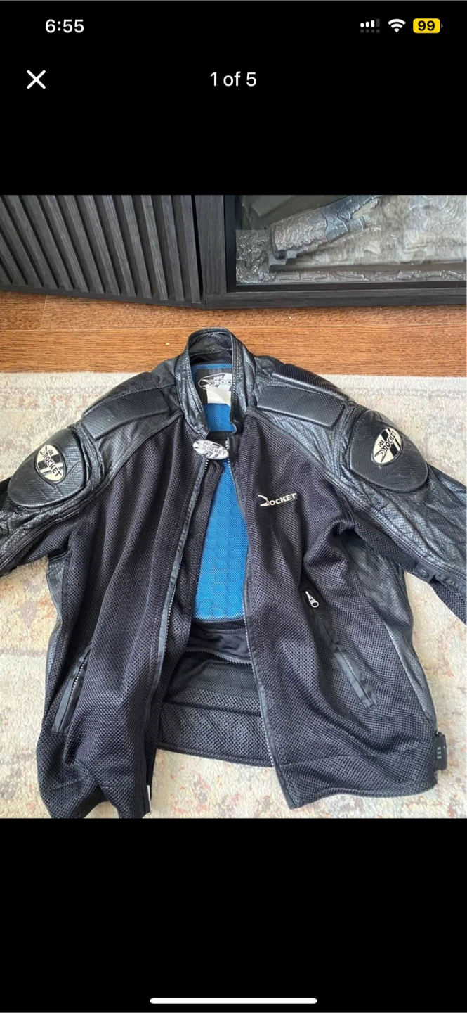 Joe Rocket Black Motorcycle Jacket - Size XL