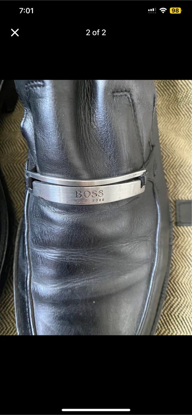 Hugo Boss Black Leather Loafers - photo 2