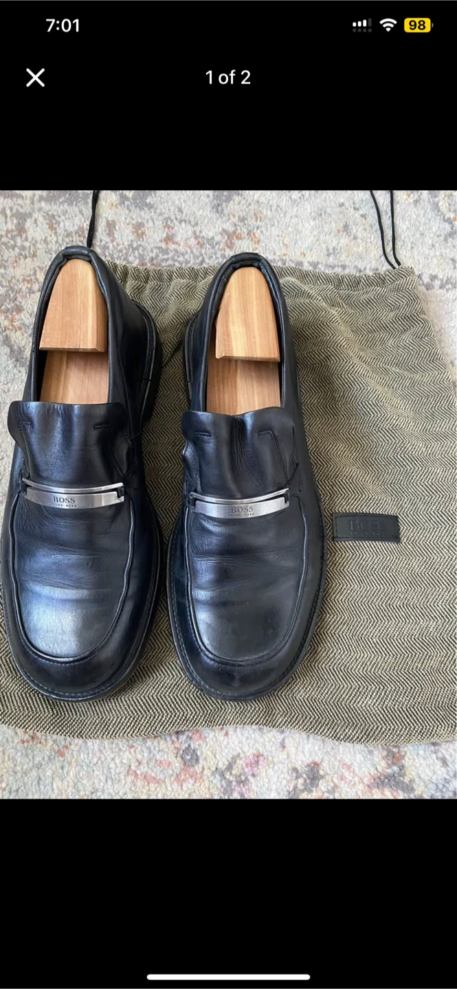 Hugo Boss Black Leather Loafers