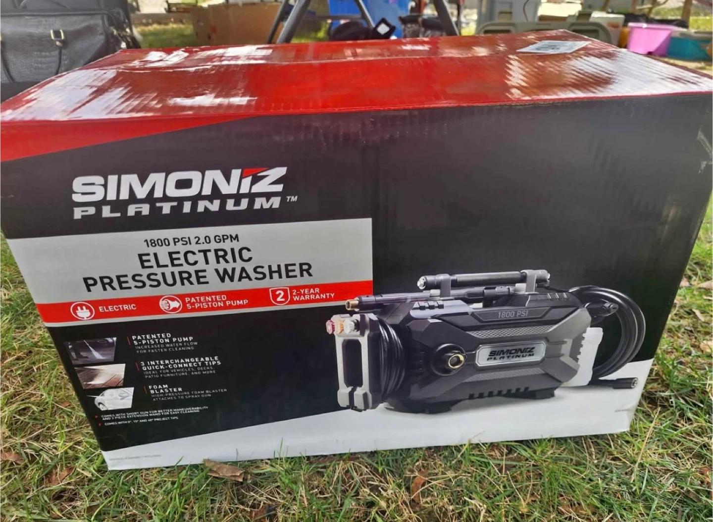 Simoniz 1800 PSI Electric Pressure Washer - NEW
