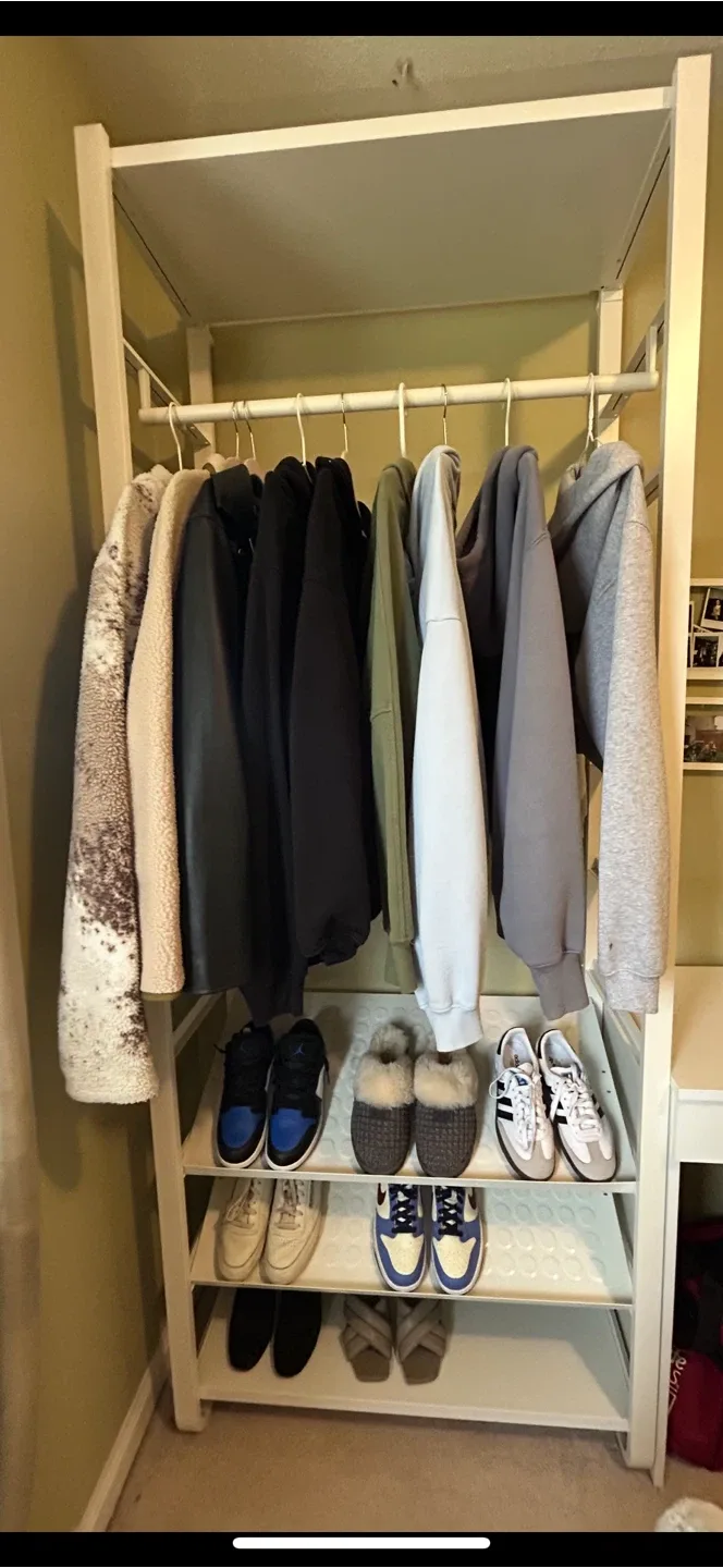 IKEA ELVARLI White Open Wardrobe System image indicator(3)