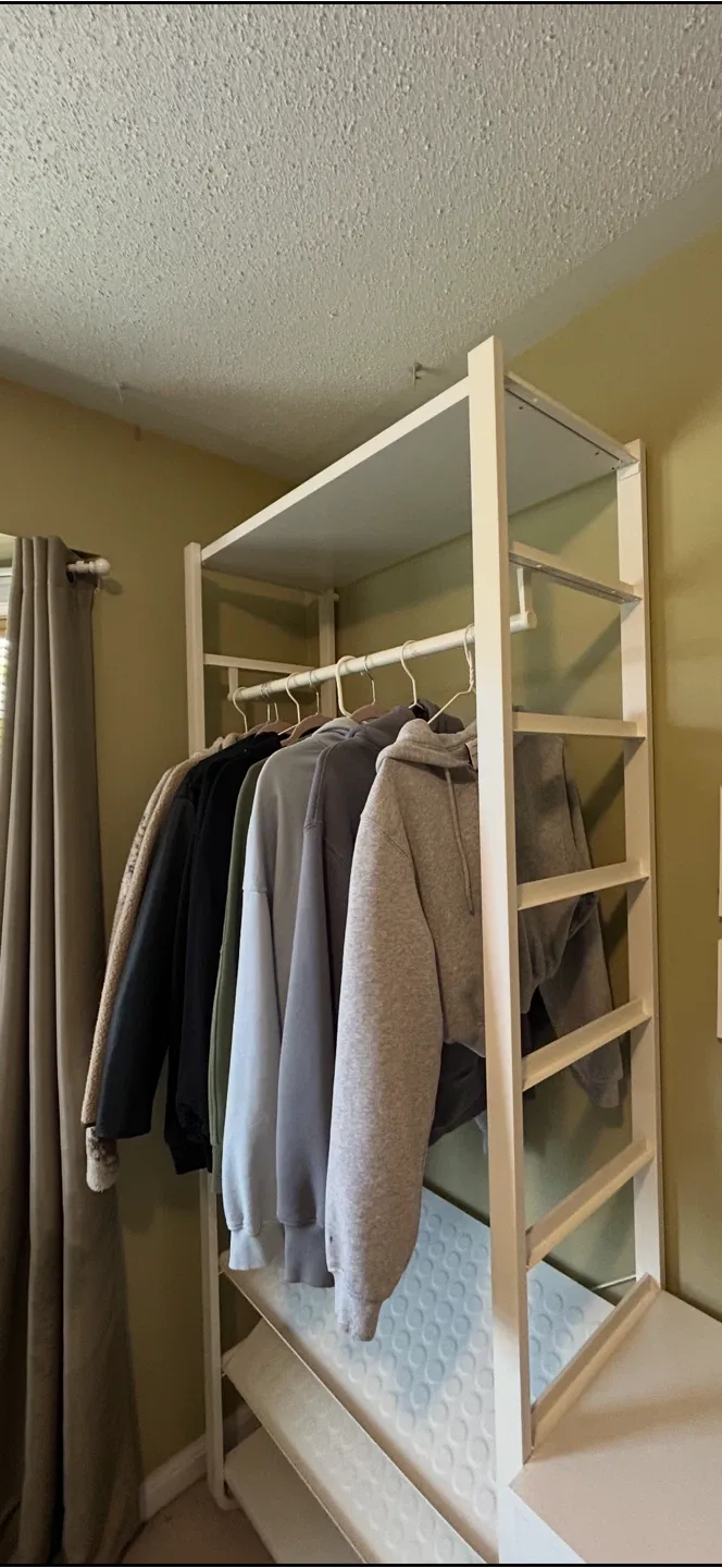 IKEA ELVARLI White Open Wardrobe System image indicator(2)