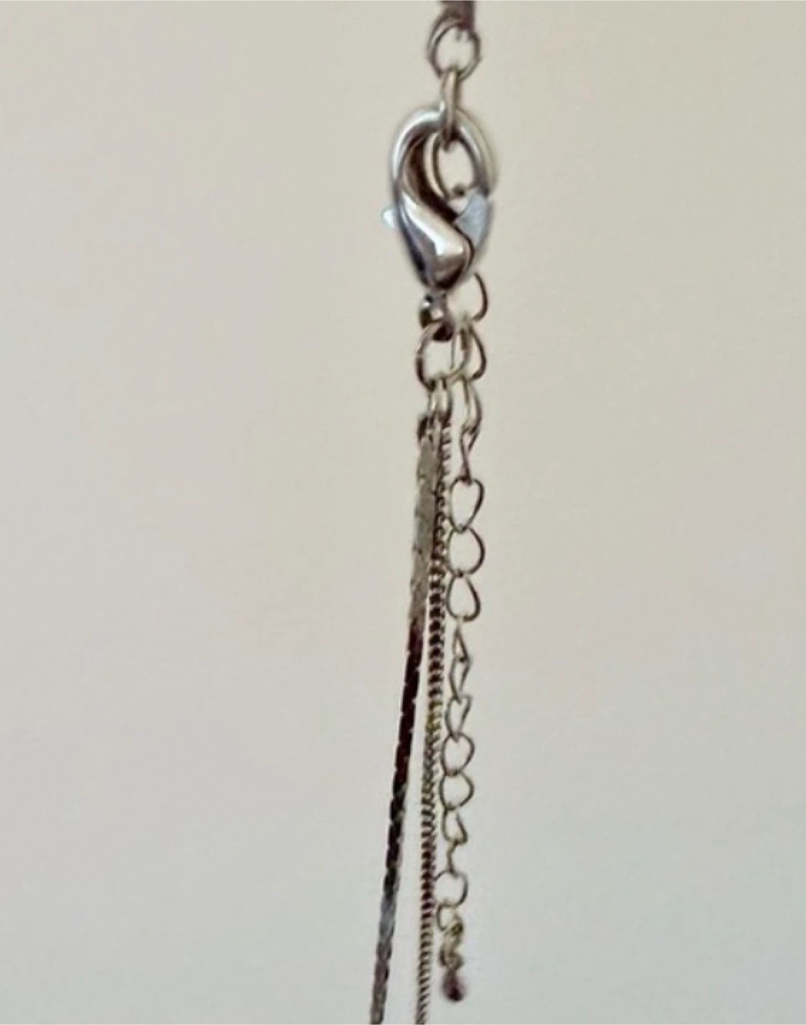 BNWT Silver Tone Long Chain Layered Necklace - photo 4
