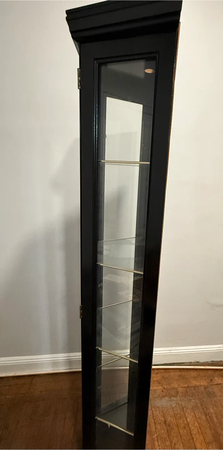 3pcs Black Curio Cabinets like new great condition