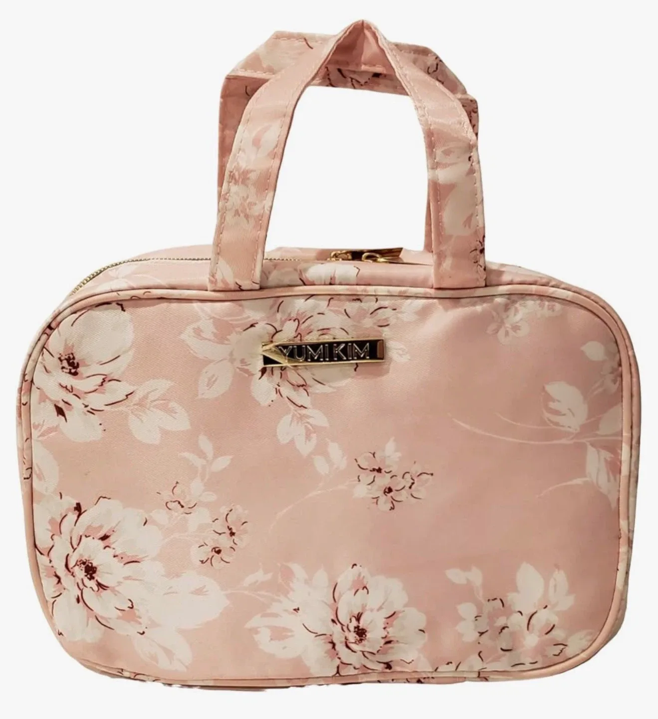 BNWT Yumi Kim Pink Floral Hanging Makeup Travel Bag image indicator(2)