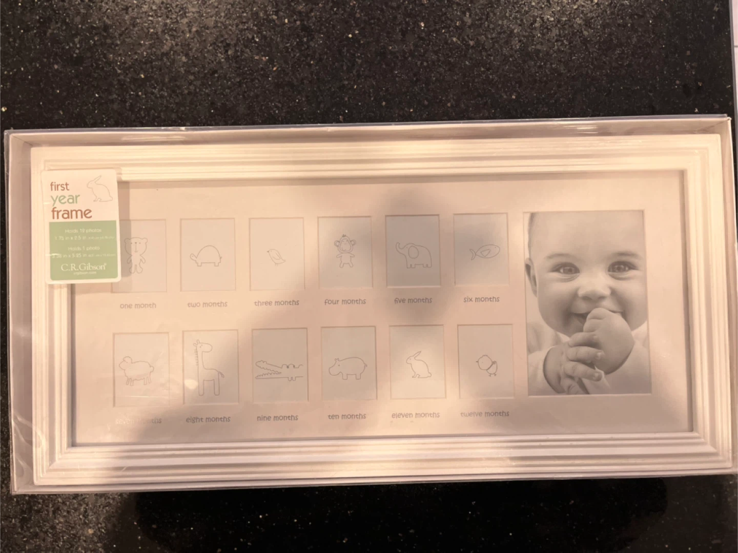 Baby’s First Year Frame - White