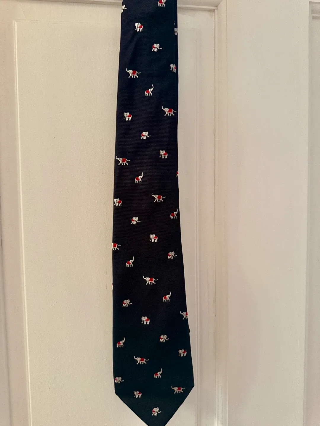 Harvie & Hudson Elephant Print Tie thumbnail