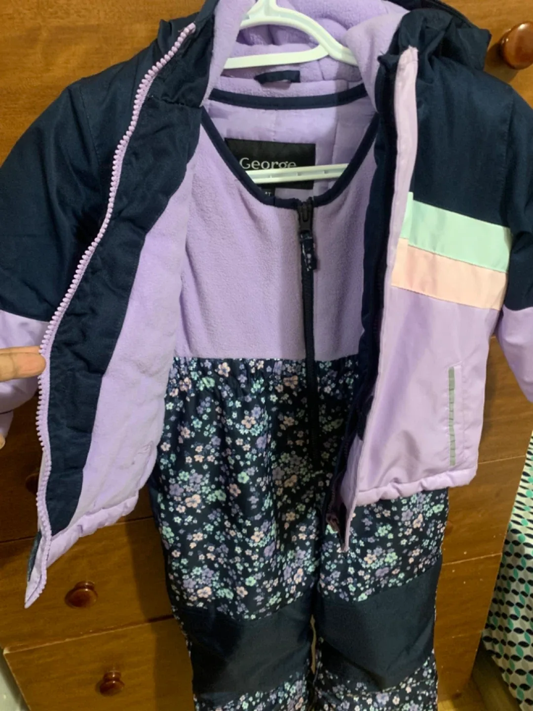 George 4T Snowsuit - Lilac/Floral image indicator(3)