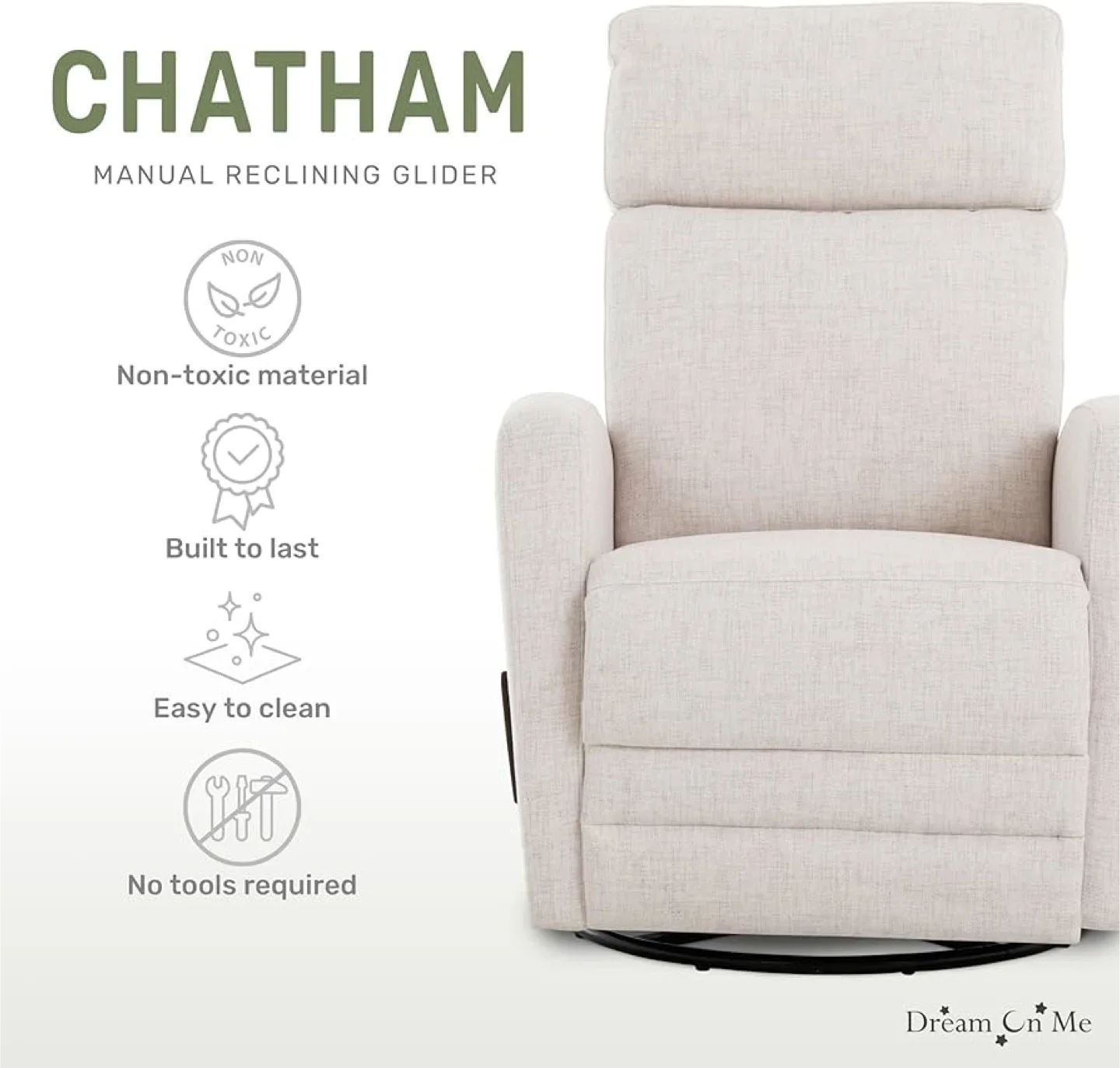 Dream On Me Chatham Manual Reclining Glider image indicator(5)