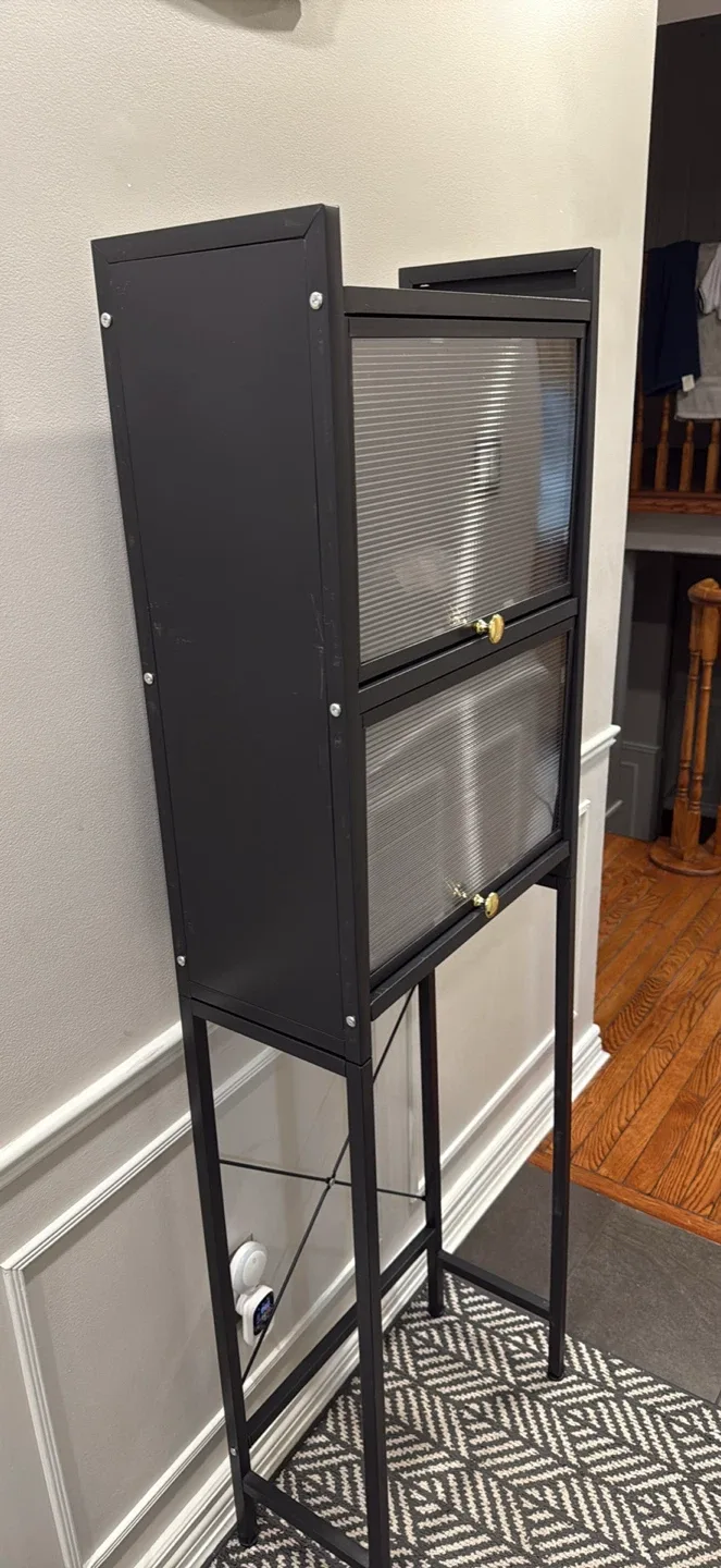 Black Over The Toilet Storage Cabinet - 19.7in image indicator(6)