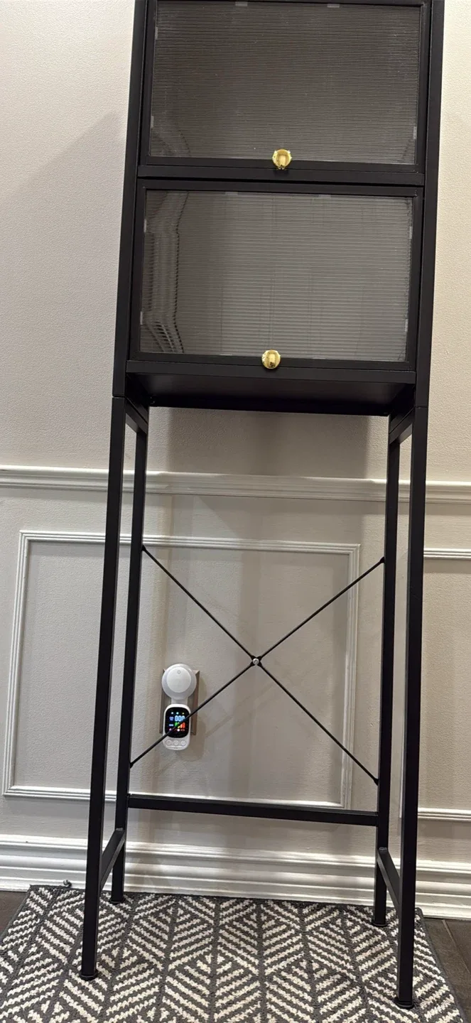 Black Over The Toilet Storage Cabinet - 19.7in image indicator(5)