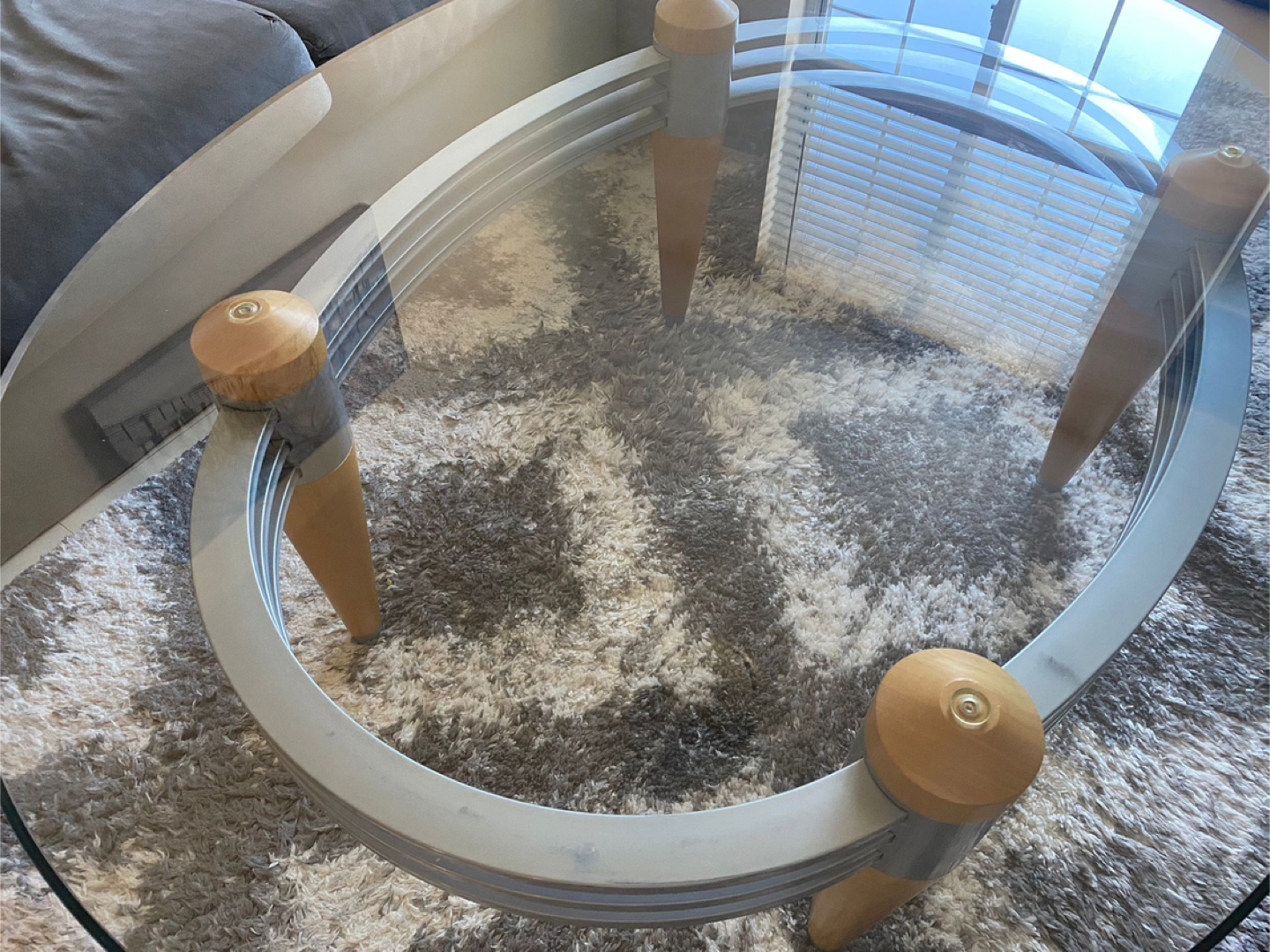 Oval Glass Coffee Table