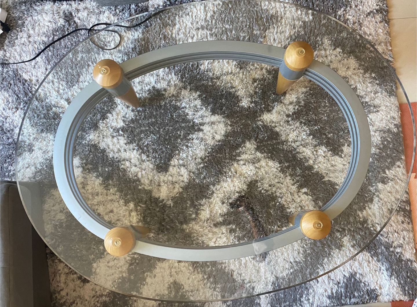 Oval Glass Coffee Table - photo 3