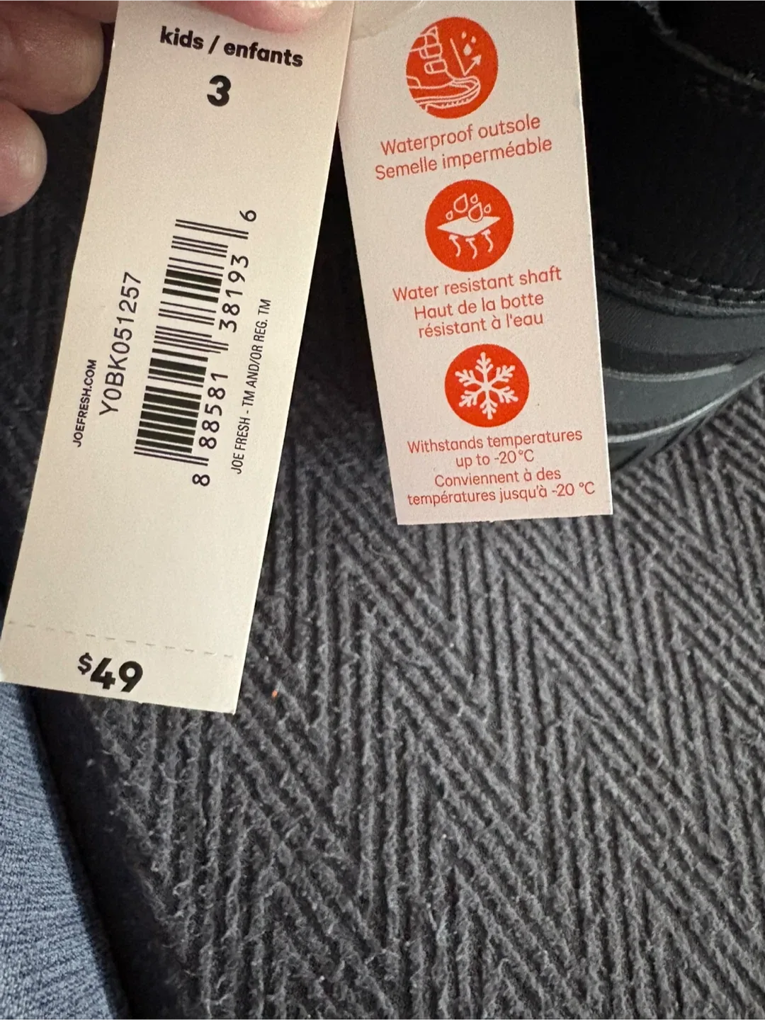 Joe Fresh Kids Winter Boots - Size 3 image indicator(2)