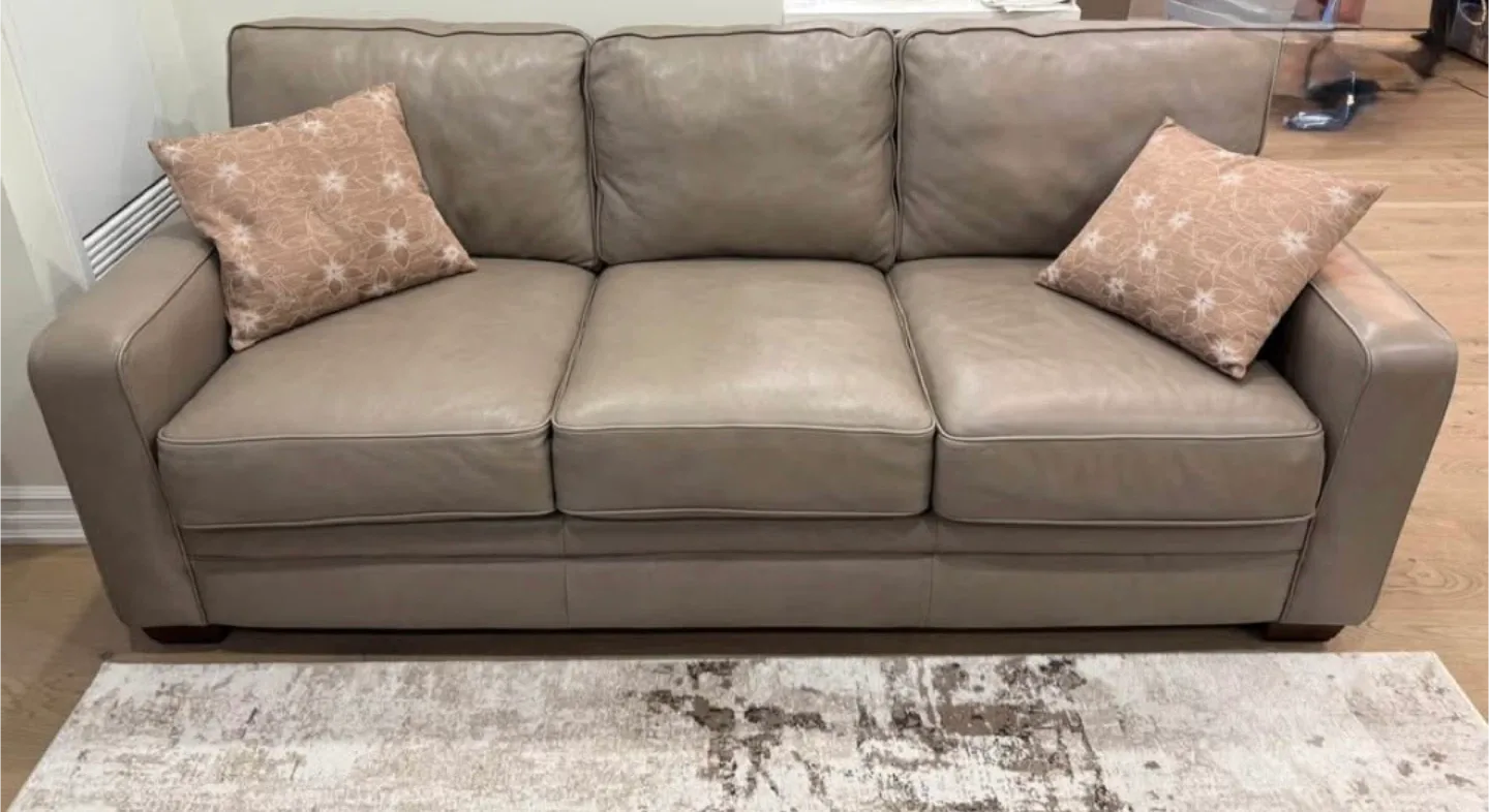 MEYER Leather Sofa - Beige/Grey image indicator(3)