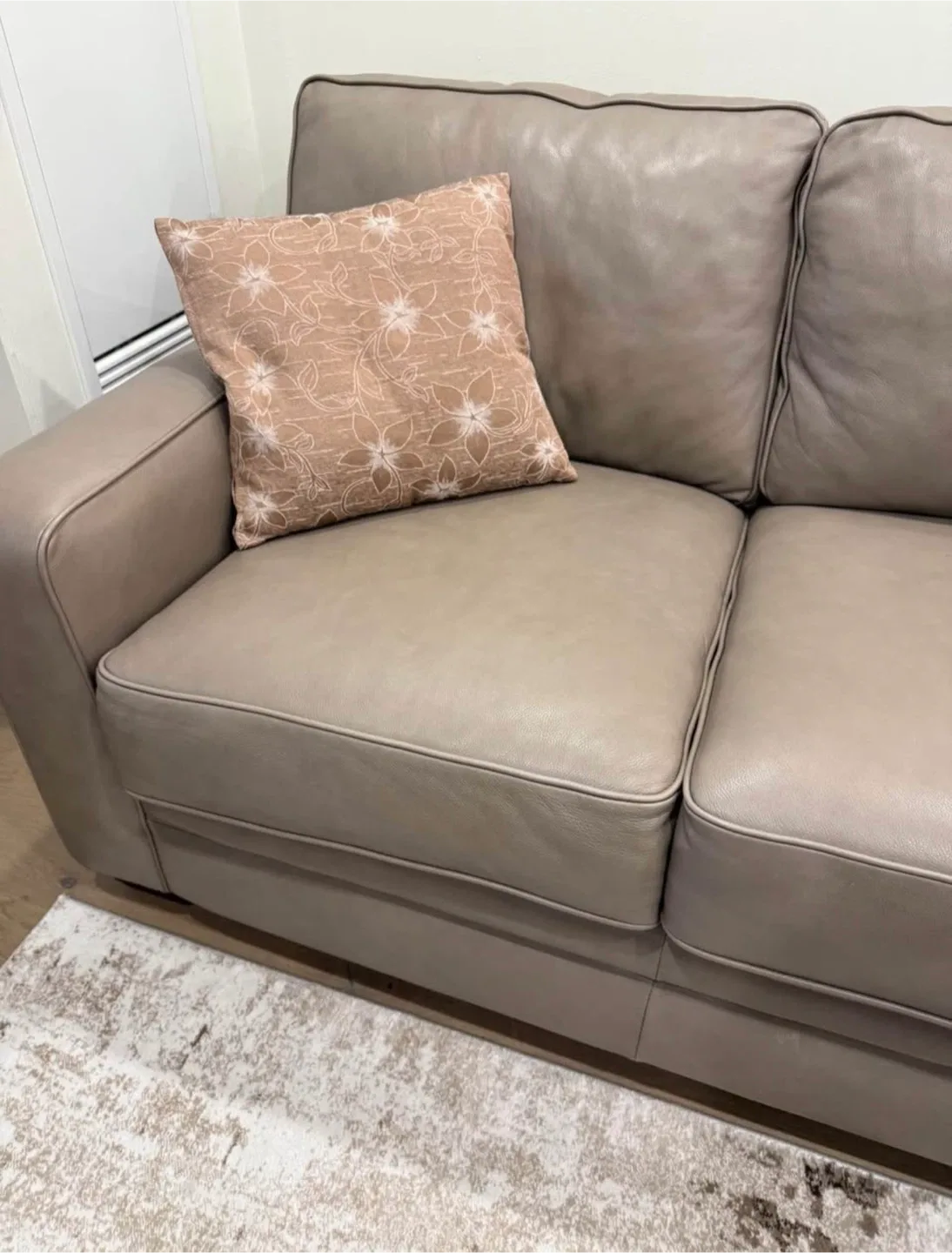 MEYER Leather Sofa - Beige/Grey image indicator(2)