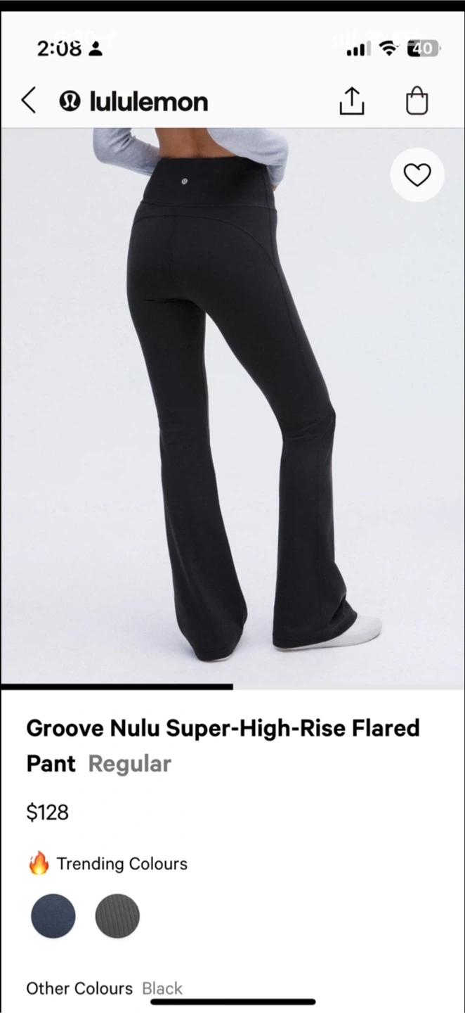NWT Lululemon Groove Nulu Super-High-Rise Flared Pant - Black - photo 5