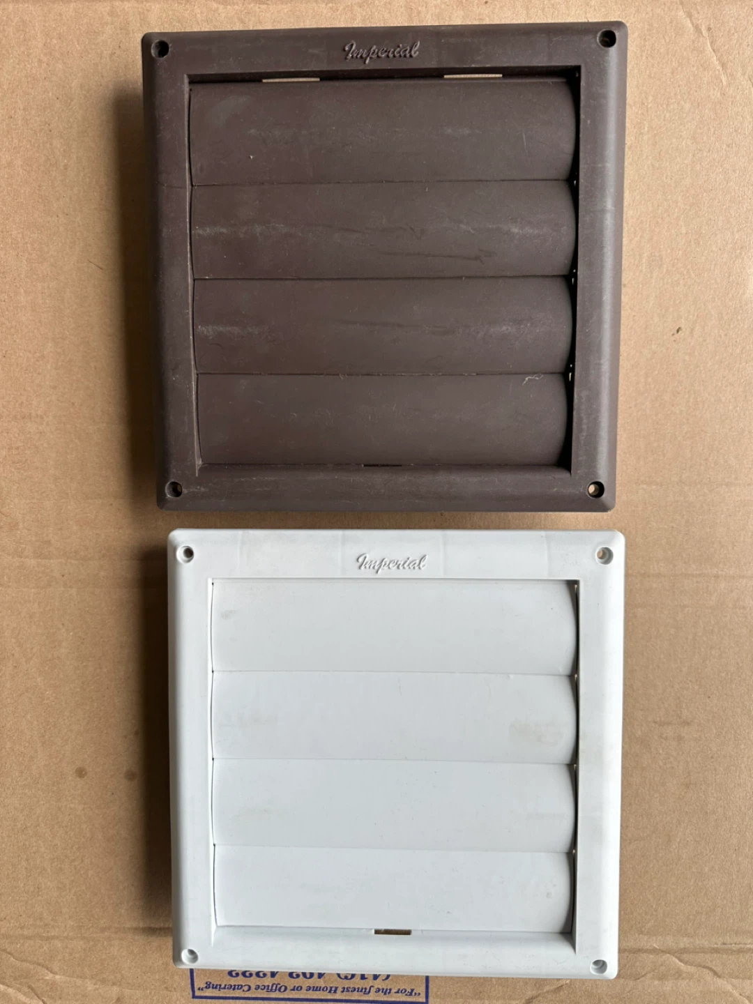 Imperial Vent Cover - Brown & White