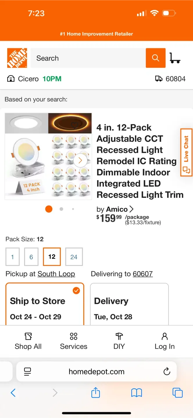 POWERASIA 12-Pack 4-Inch LED Recessed Ceiling Lights
