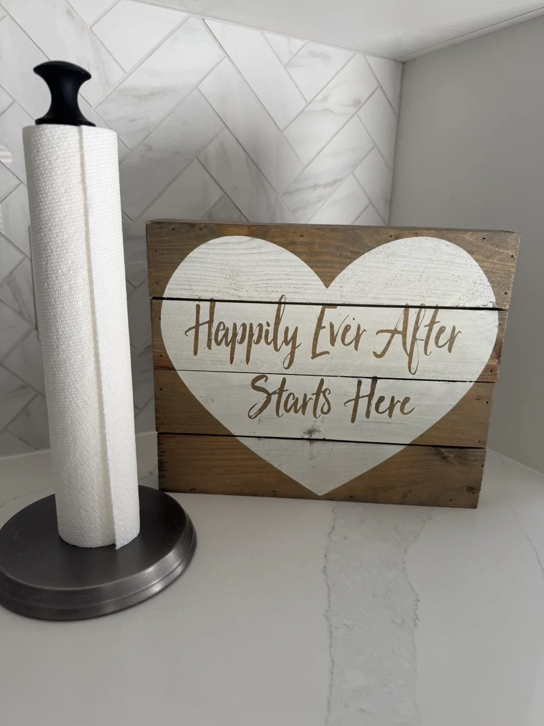 Happily Ever After Starts Here Wood Sign image indicator(4)