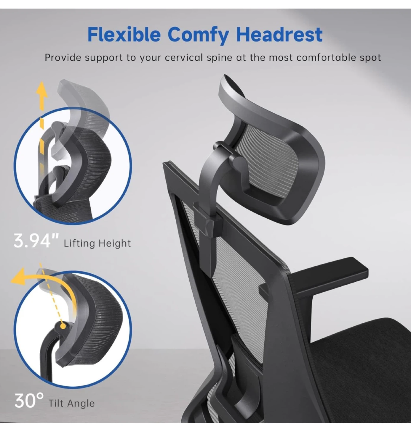Ergonomic Office Chair - Lumbar Support, Adjustable Height - photo 5