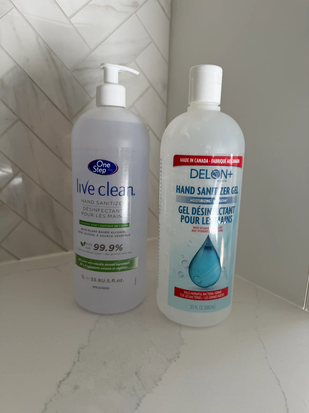 One Step Live Clean & Delon+ Hand Sanitizer bundle