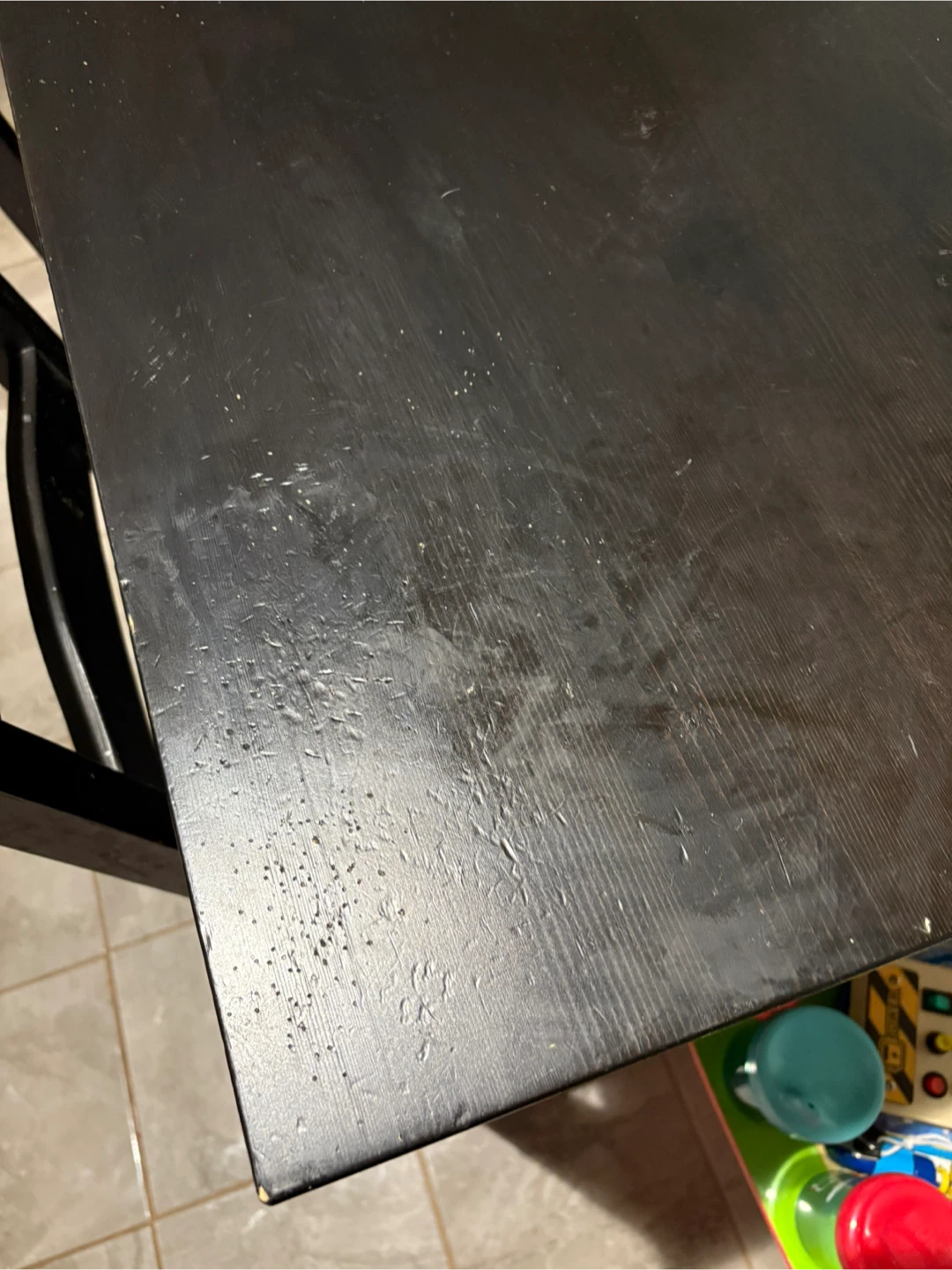 Black Pub Style Dining Table with 4 Chairs - photo 3