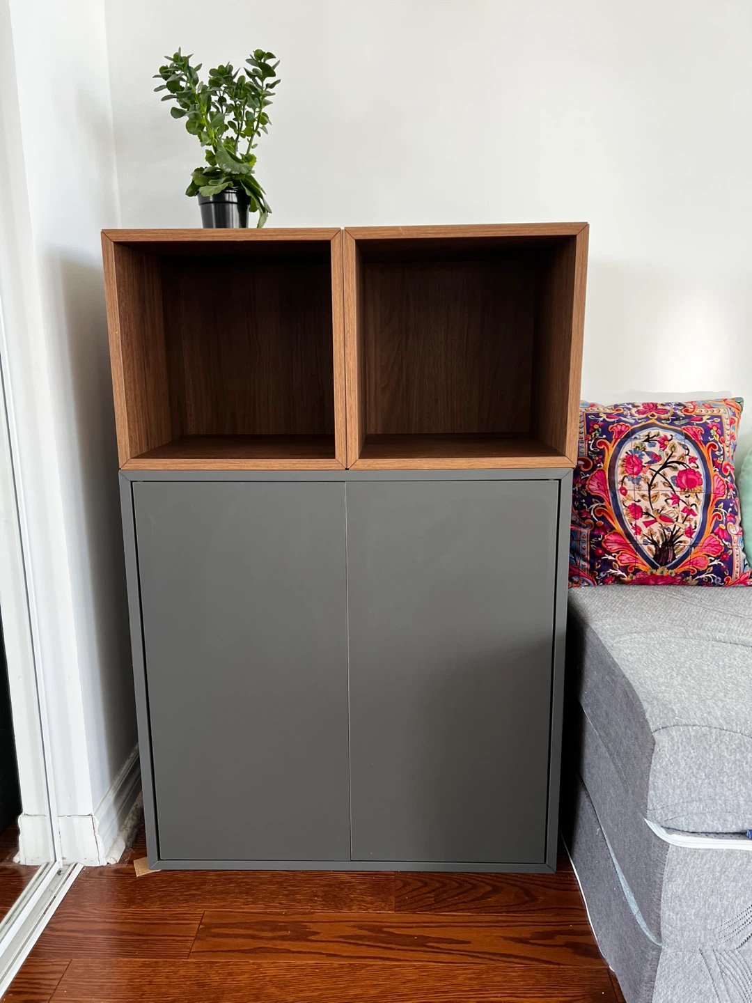 IKEA EKET Storage Combination - Dark Grey/Walnut - photo 3