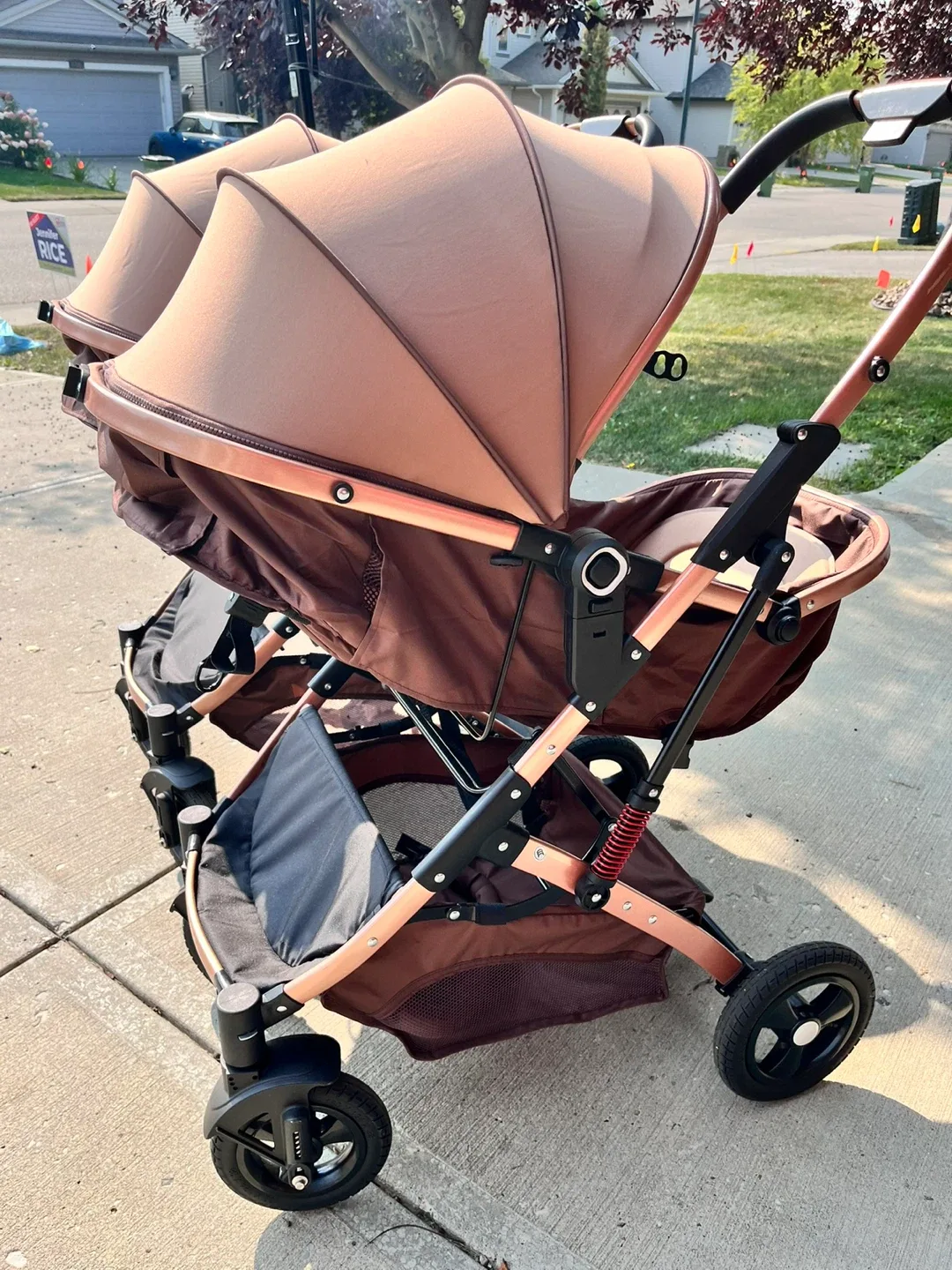 Double Stroller - Brown