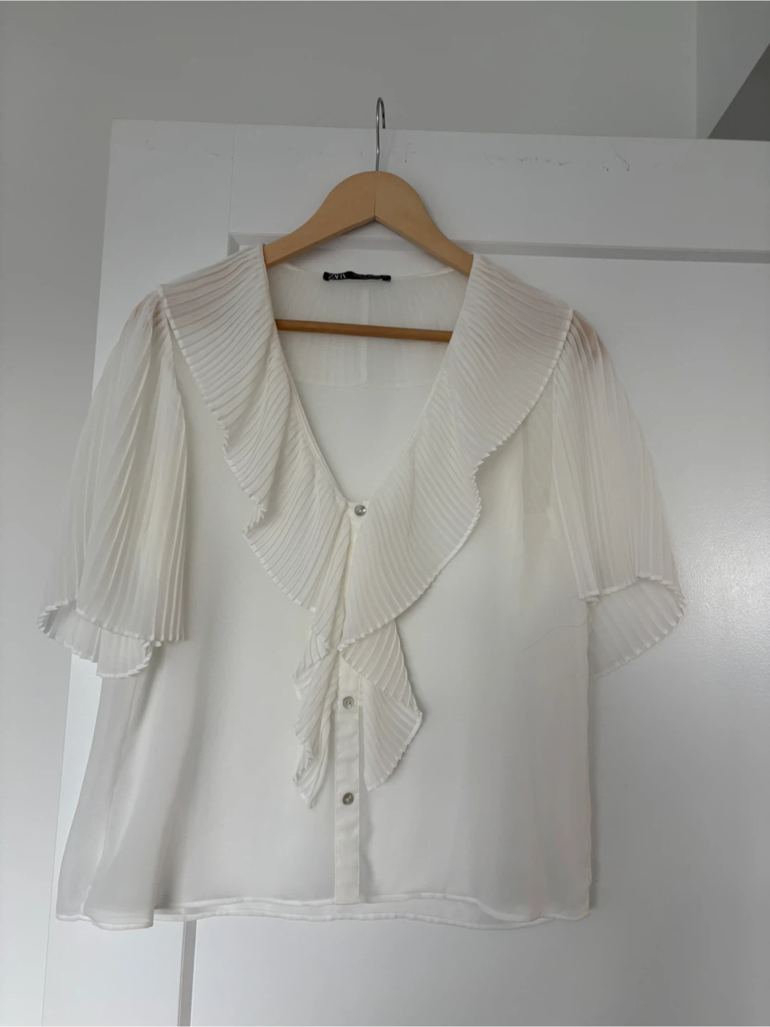 Zara White  Blouse - Size XS