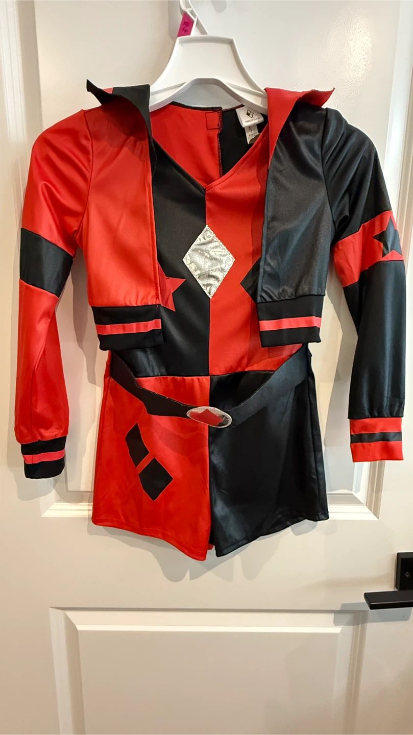 Party City Harley Quinn Costume - Red & Black Size 10-13