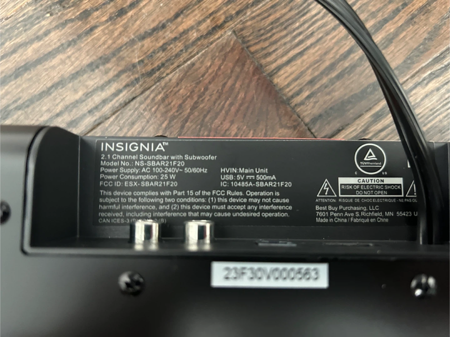 Insignia 2.1 Channel Soundbar with Subwoofer - photo 2