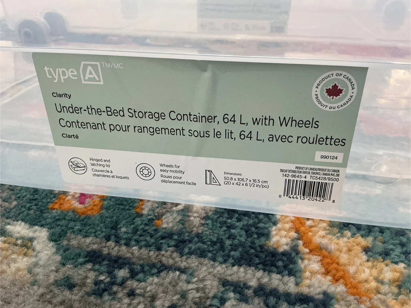 Type A Under-the-Bed Storage Container - 64 L - photo 4